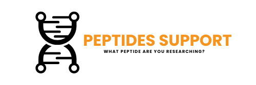 This is a logo for PEPTIDES SUPPORT website. A place you can research different peptides.